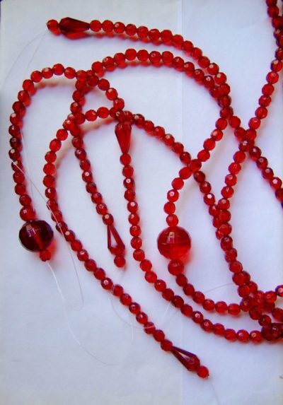 Buy Red Crystal Beaded Curtain For Interior Design