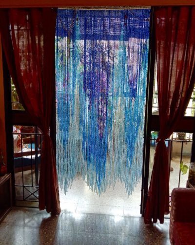 New York Crystal Beaded Room Divider Decorative Hanging Partition For Modern Living Spaces