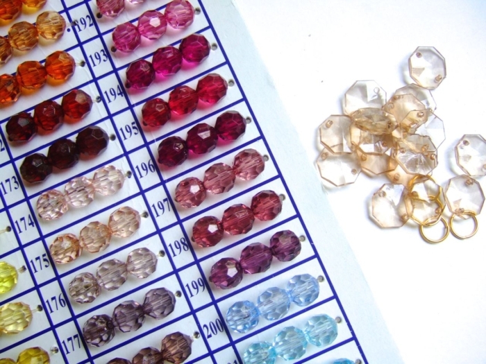 Crystal White Bead Curtain Custom Color Beige Beads Memories Of A Butterfly