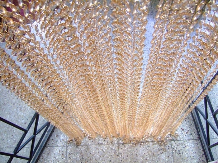Crystal White Bead Curtain Closet Door Peach Beige Crystal Curtain