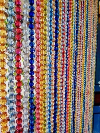 Best Contemporary Beaded Curtains Striped Bead Strings Handmade For Interior Design