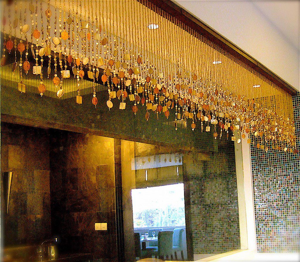 Restaurant Seating Area Room Partition Restaurant Bar Antique Beads Curtain