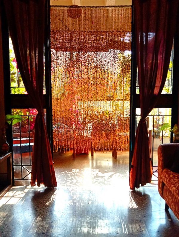 Buy Best Beaded Room Partition Sunlit Orange Ombre Beaded Strings