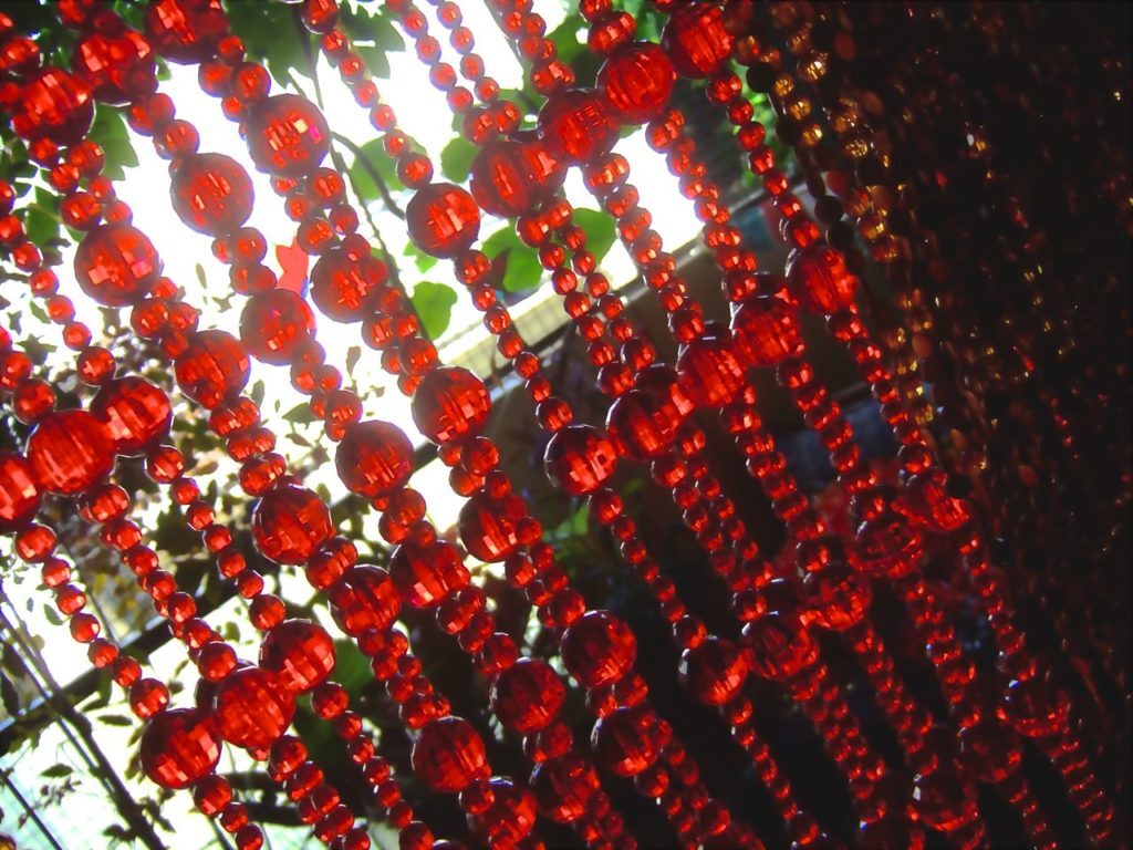 Beautiful Red Crystal Bead Curtain