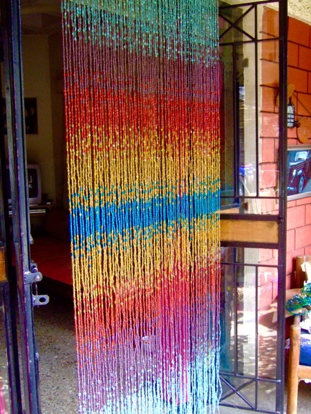 Multicolored Ombre Handmade Glass Beaded Curtain