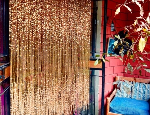 Best California Antique Glass Room Divider – Champagne Handmade Beaded Curtains