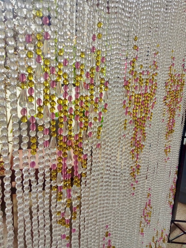 Shining Bright In Back Light Beaded Curtain