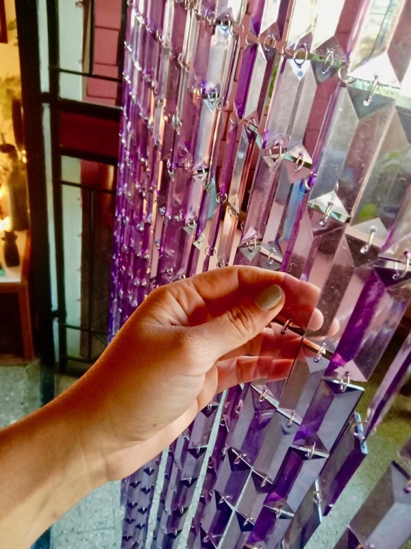 Santa Cruz Purple Crystal Room Divider Curtain