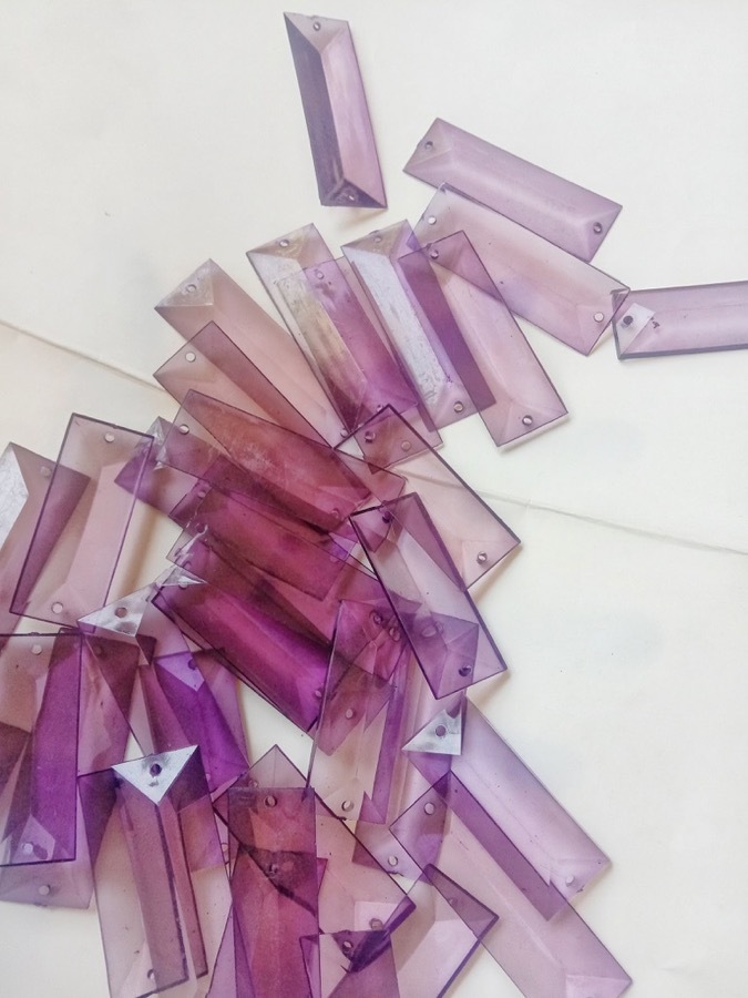 Purple Beads In Beaded Curtain