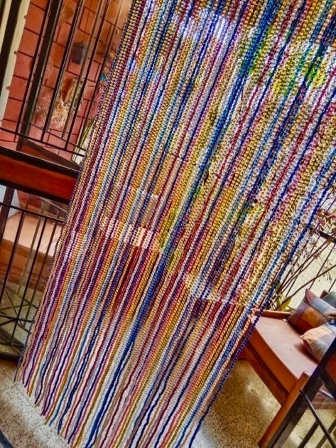 closet door custom designed curtain of beads