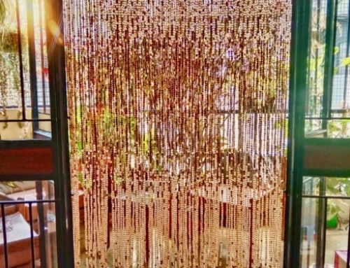 Unique Doorway Curtains USA – Artisan Design Partition ‘Champagne Crystal Double Gold’
