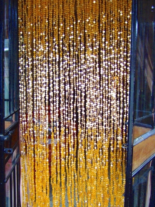 Best Beaded Door Curtain Yellow Ombre Gold Restaurant Bar Partition Screen