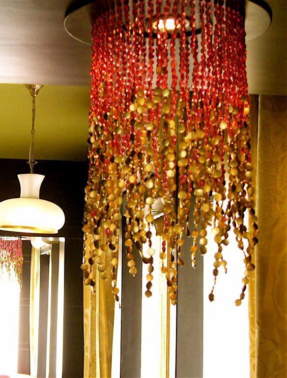Buy Interior Soft Furnishing Pink Gold Chandelier Interior Soft Furnishing