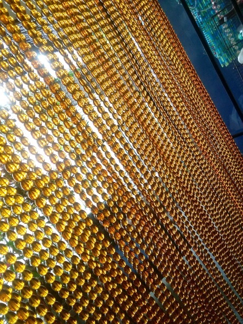 Buy Beads Room Divider Room Staging Bead Curtain In Amber Shade