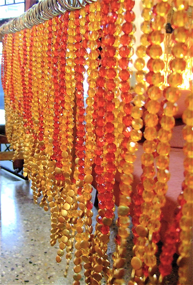 Chandelier &Amp; Pooja Room Door Bead Curtain Crystal Colourful Chandelier