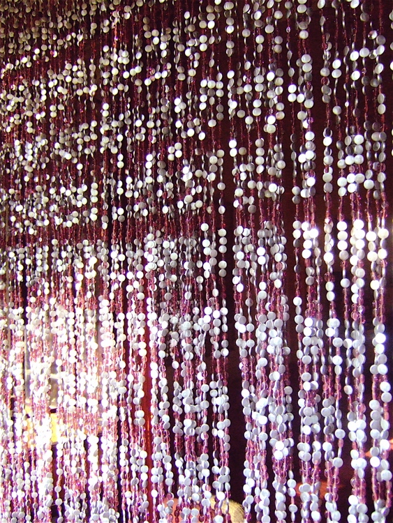 Purple Silver Bead Curtain