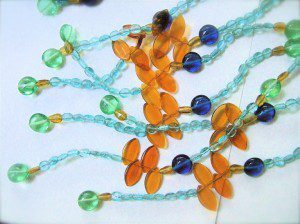 Blue Topaz Vintage Bead Strings For Curtain