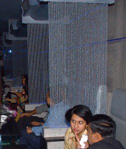 Grey Glass Bead Curtain For Doorway