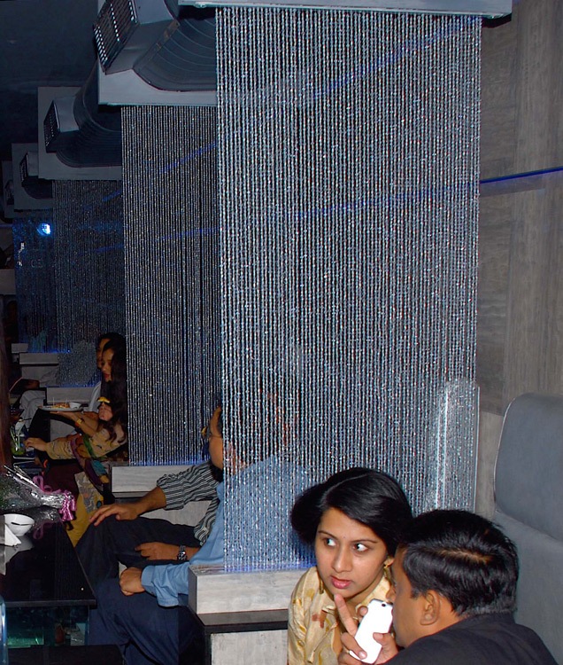 Grey Glass Bead Curtain For Doorway