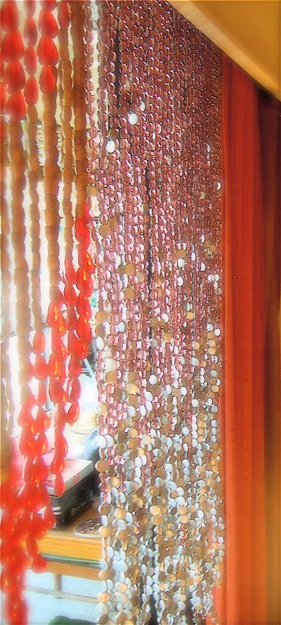 Wood &Amp; Glass Bead Curtain For Interiors