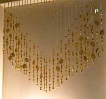Wood &Amp; Glass Bead Curtain For Interiors