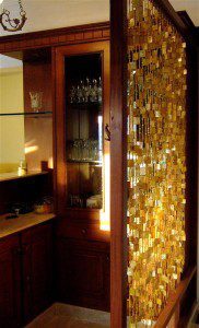Shell Square Brown 1 - Residential, Private Bar Space, Bangalore Shell Bead Curtain