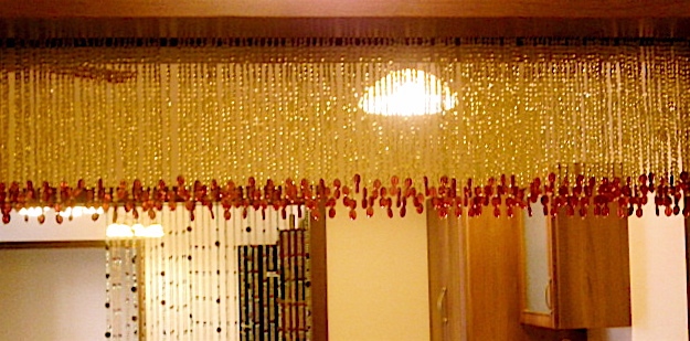 Wood &Amp; Glass Bead Curtain For Interiors