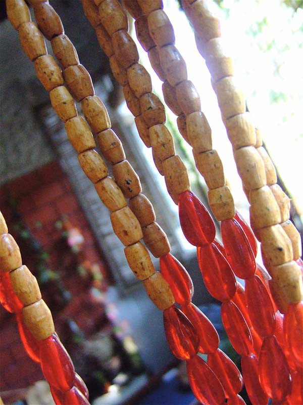 Wood &Amp; Glass Bead Curtain For Interiors