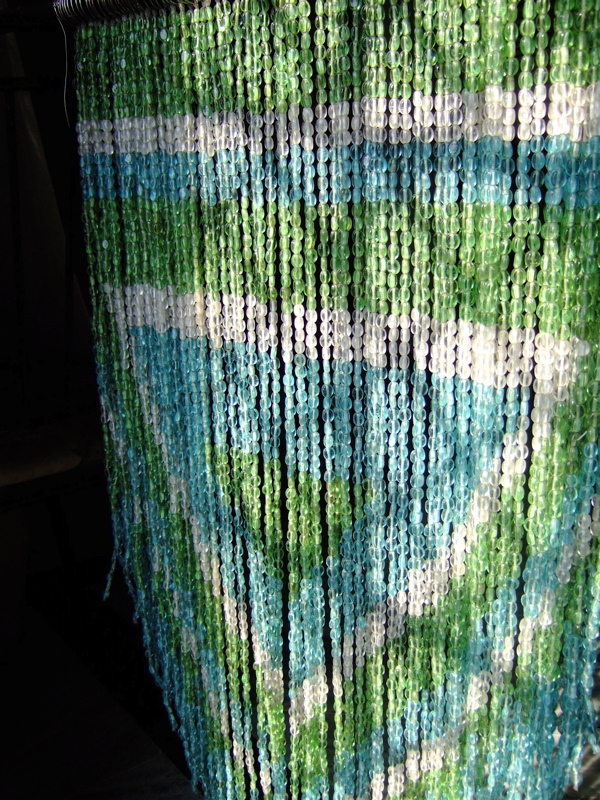Sea Blue-Green Aztek 4 Sea Blue Green Aztek Bead Curtain