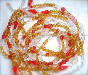 Off-White Beads For Memories Of A Butterfly Designer Drapes