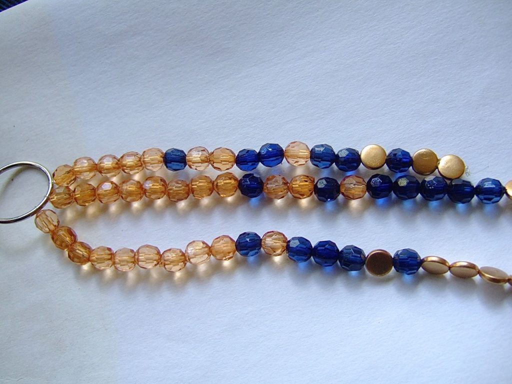 Navy Blue Champagne Acrylic Crystal Bead Curtain