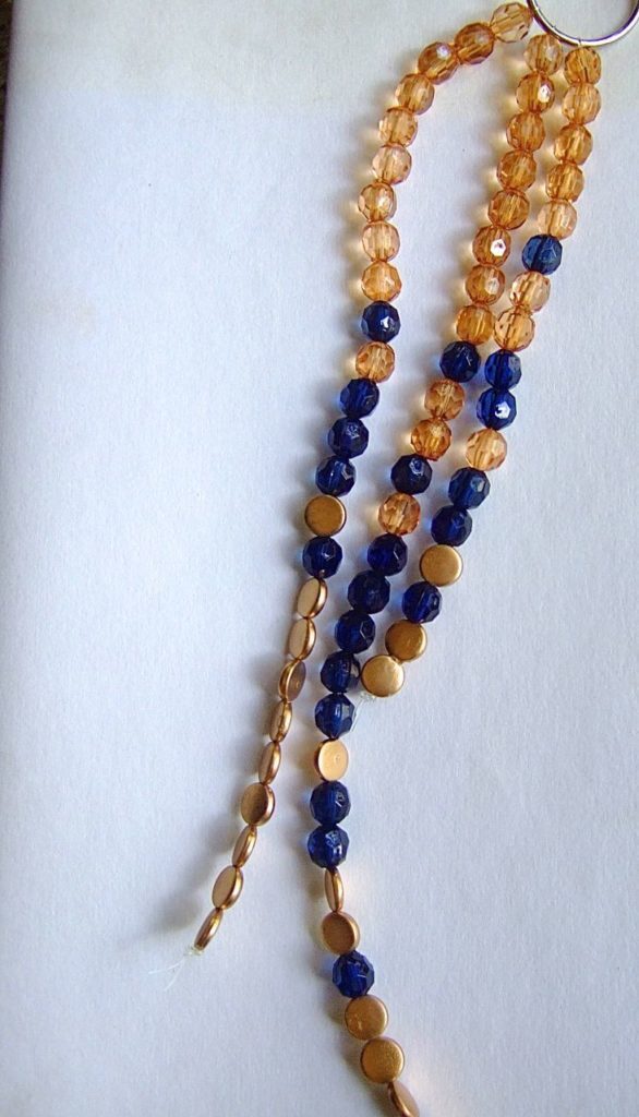 Navy Blue Champagne Acrylic Crystal Bead Curtain