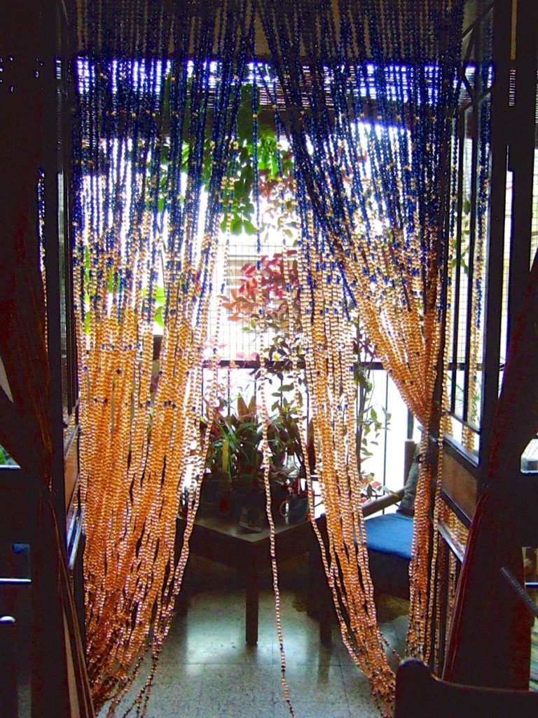 Navy Blue Champagne Acrylic Crystal Bead Curtain
