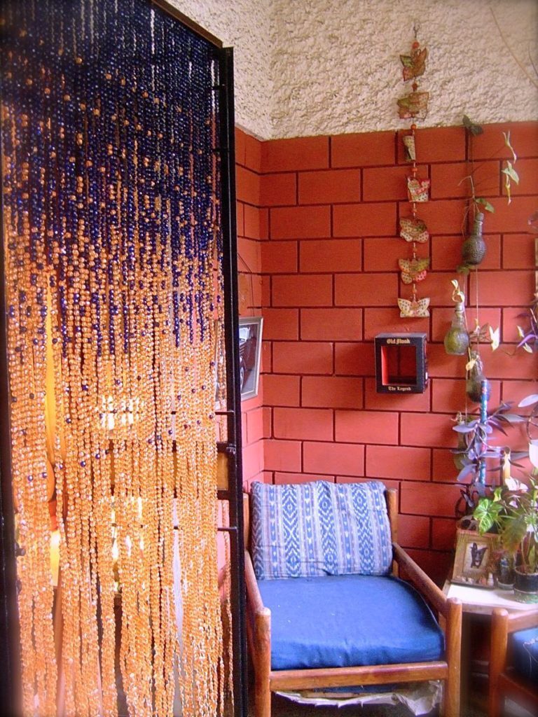 Navy Blue Champagne Acrylic Crystal Bead Curtain