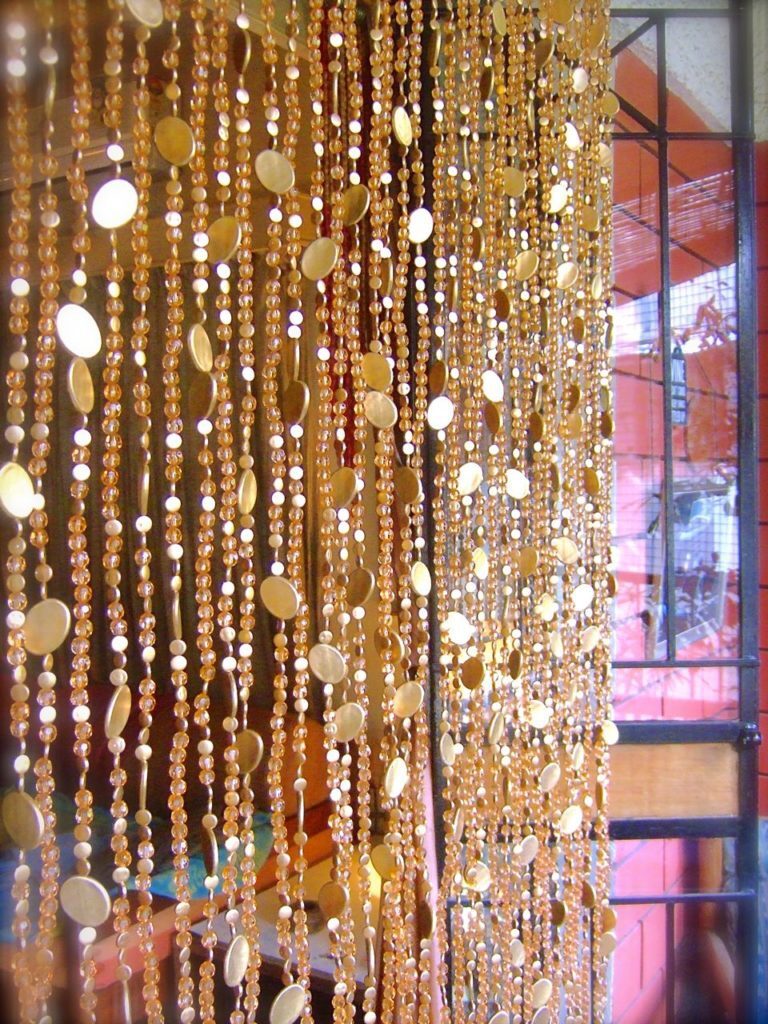 Gold Crystal Bead Curtain