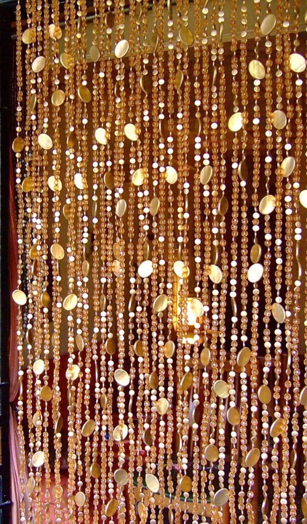 Gold Crystal Bead Curtain