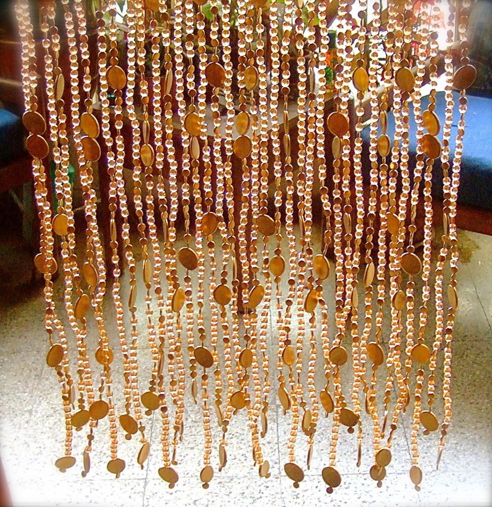 Gold Crystal Bead Curtain
