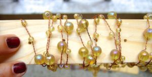 Rainbow Coated Champagne Beads For Beaded Installations