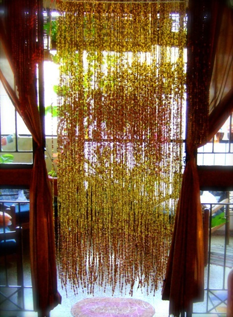 Vintage Interior Design Beaded Drapes