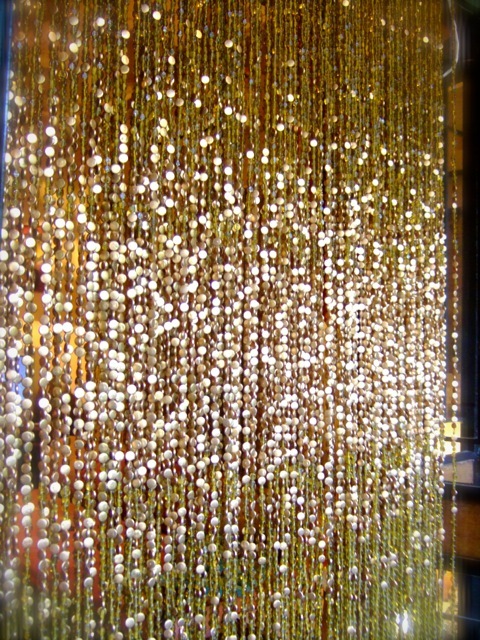 vintage interior design archway curtain