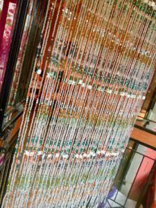 Beautiful Pastel And White Shades Beaded String Curtain