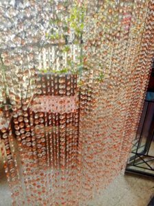 Crystal Gold Beaded Room Divider