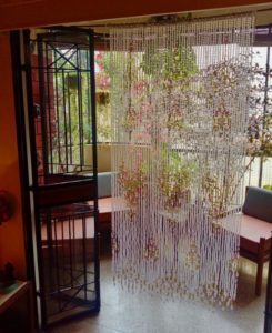 White Crystal Detail Design Aesthetic Beads Curtain Design