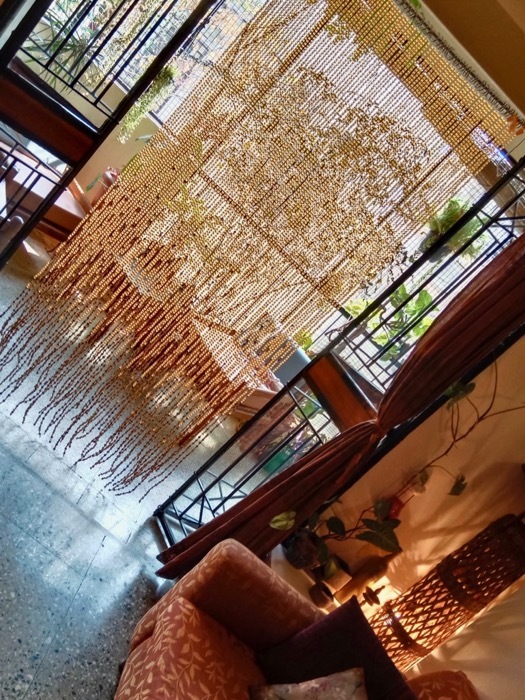 Sunshine Yellow Living Room Dining Room Handmade Partition Screen