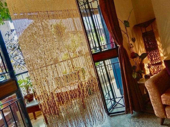 Interior Design Yellow Gold Crystal Beaded Curtain