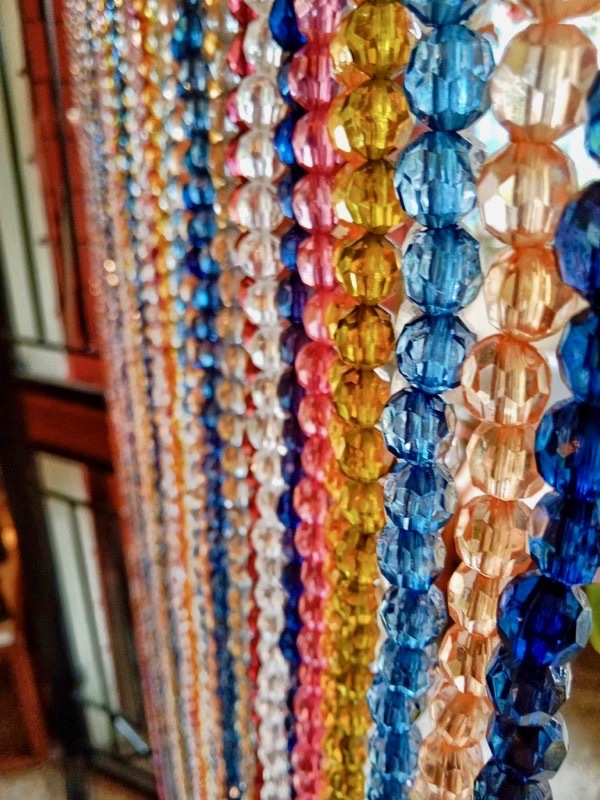 Multi Coloured Handmade Beaded Curtains For Doorways Crystals