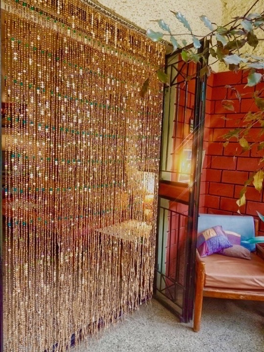 Living Dining Partition Vintage Style Beads Curtain For Walk-In Closet Decor