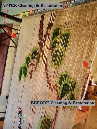 Antique Glass Beads Curtains Restoration Antique Bead Curtains Restoration