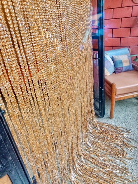 Interior Design Champagne Gold Beads Curtains