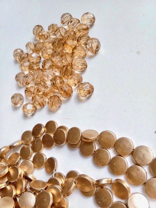 Gold Champagne Beads Curtains Room Dividers For Home Decor